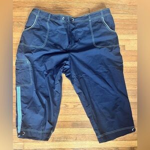 Lightweight Active Capri Pants Womens 3X Cropped cinch below knee